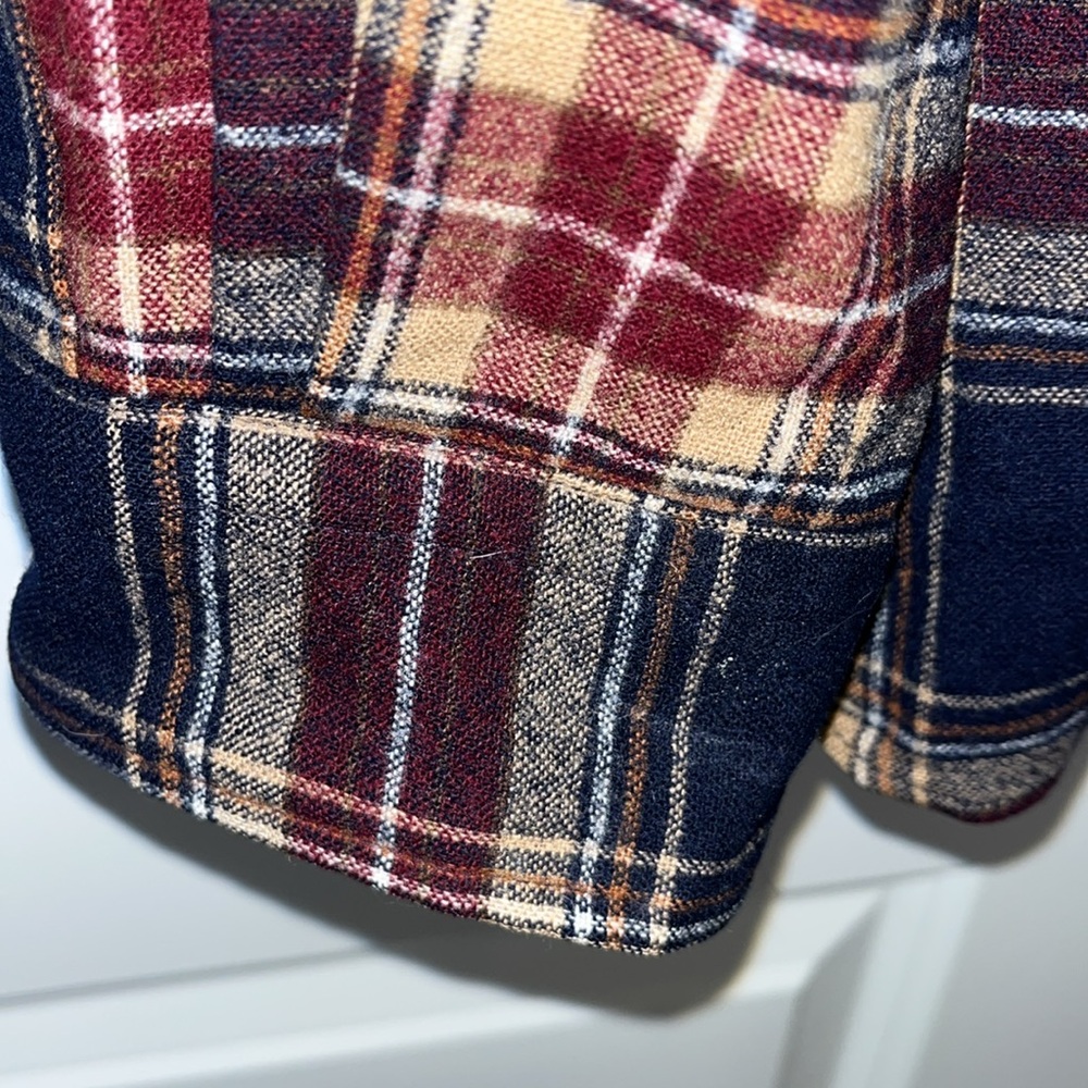 Pendleton Mens Button Down Wool Navy Burgundy Kha… - image 4